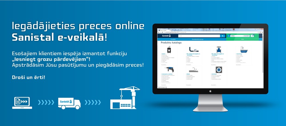 Iegādājieties preces online  Sanistal e-veikalā!